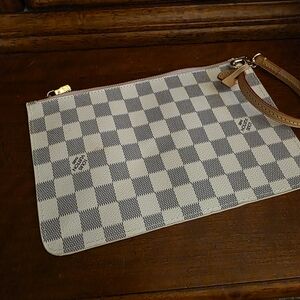 Checkered Wristlet Pouch